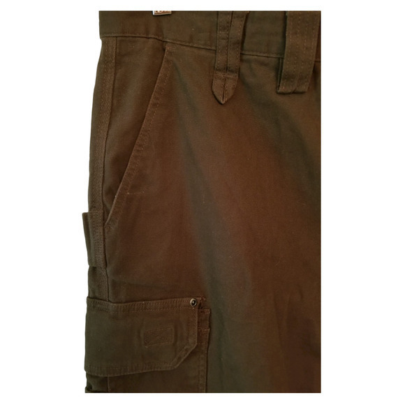 RW Rugged‎ Wear Men's Flex Cargo Shorts Brown Size 36Wx22L, Inseam 11 in - Picture 3 of 8